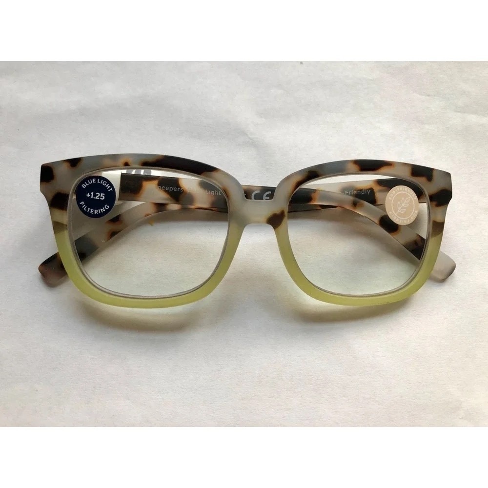 NEW ATHENS CHAI TORTOISE MATCHA PEEPERS BLUE‎ LIGHT READING GLASSES +1.25